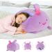 Mewaii 16'' Soft Bunny Plush Pillow - Fluffy Squishy Rabbit Toy for Adults and Kids (Purple, 16in) - Buy Online on SooperMarket.com