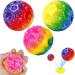 Osdue 3PCs Astro Jump Ball - Super High Bouncing Rainbow Foam Balls for Kids' Parties | Lightweight Spring Rubber Ball with Fun Noise - Buy Online on SooperMarket.com