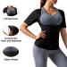 DYUAI Women's Short Sleeve Sauna Sweat Vest XL - Blue Lining, Body Shaper Training Vest for Heat Trapping - Buy Online on SooperMarket.com