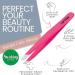 Wide Grip Slant Tweezers - German Stainless Steel - Hand-Filed Slanted Tips for Ultra-Precision - Tweezers for Eyebrows and Nose/Ear/Facial Hair - Professional Grade (Pink) - Buy Online on SooperMarket.com
