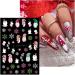 JMEOWIO 10 Sheets Christmas Pink Nail Art Stickers Decals Self-Adhesive Snowflake Winter Holiday Cute Elk Nail Supplies Nail Art Design Decoration Accessories - Buy Online on SooperMarket.com