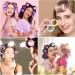 Jumbo Hair Rollers Set Hair Rollers Self Grip Curlers For Long Hair No Heat Curlers Heatless Hair Rollers With Clips & Comb 24 Packs (Blue Purple Red Green 24Pcs) - Buy Online on SooperMarket.com