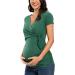 Love2Mi Maternity Long Sleeve V-Neck Breastfeeding Top | Cute Maternity Clothes - Size M - Buy Online on SooperMarket.com