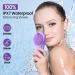 Silicone Face Scrubber Electric Facial Cleansing Brush Skincare Tools with Magnet Charger for Deep Cleaning|Gentle Exfoliating|Massaging (Purple) - Buy Online on SooperMarket.com