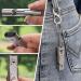 Zeaybsr 2-Piece Stainless Steel Emergency Pipe 150dB Outdoor Survival Keychain for Camping & Hiking (Black & Gray) - Buy Online on SooperMarket.com