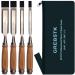 GREBSTK 4 Piece Wood Chisel Set Sturdy CR-V Steel Chisel Beech Handle Woodworking Tools with Oxford Bag 2chisel