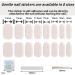 Beautfave 16Pcs Semi Cured Gel Nail Strips - Self Adhesive White Nail Wraps with File & Stick - Greywhite | UV/LED Lamp Required - Buy Online on SooperMarket.com
