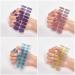 Buy 8 Sheets Semi Cured Nail Polish Stickers - Gradient Glitter & Solid Color Gel Wraps | Self-Adhesive Multicolored Nail Strips for Women & Girls | Perfect Manicure Decoration Supplies - Buy Online on SooperMarket.com