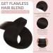 Wire In Hair Extensions One Piece 20inch #1B Natural Black 100% Real Remy Human Hair Natural Invisible - Buy Online on SooperMarket.com