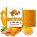 Turmeric Kojic Acid Soap Turmeric Soap Nature Turmeric Soap Dark Spot Corrector Pure Turmeric Handmade Soap Bar For Face & Body Moisturizing Erase Fine Lines Friendly Vegan&Cruelty Free