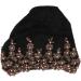 Soft Vintage Black Turban Head Wrap - Comfortable Embroidered Hair Turban for Everyday Use - Ideal Gift - Buy Online on SooperMarket.com