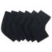 Soft Gel Heel Socks for Dry Hard Cracked Skin - Moisturizing Day/Night Care - 3 Pairs (Black) | Ventilated Open Toe Design - Buy Online on SooperMarket.com