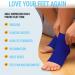 Ankle Compression Sleeve - 20-30mmHg Open Toe Compression Socks for Swelling, Plantar Fasciitis, Sprain, Neuropathy - Navy Blue Large - Buy Online on SooperMarket.com