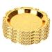 OFFSCH 6pcs Dried Fruit Plate Veggie Pasta Fruit Trays for Serving for Party Chips and Dip Serving Dish 10x10cm Golden