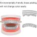 Dentures Gold Plated Brass Hip Hop Denture Set Tooth Decorative Bracket for Festivals(silver) - Buy Online on SooperMarket.com