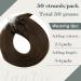 LAAVOO Easy Loop Hair Extensions - Brown 18 Inch Real Remy Hair with Microrings 50s Pack Brown #4 50g - Premium Microlink Extensions - Buy Online on SooperMarket.com