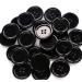 GANSSIA 1 Inch (25mm) Black Resin Buttons Sewing Flatback Button for Garment DIY Craft Decoration Pack of 50PCS