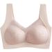 Angxiwan Ladies Bustier Yoga Bralette - Seamless Breathable Cross Back Design Spaghetti Straps Medium Zipper Front - Stylish Comfort in Beige XXL - Buy Online on SooperMarket.com