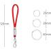 Buy Durable Nylon & Stainless Steel Materium Key Rings with Mini Carabiner | 3-Pack Red Keychains for Lanyards & Paracord - Buy Online on SooperMarket.com