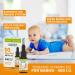 Certified Organic Vitamin D3 Drops - For Baby - 400 IU per drop - 490 servings - Development and maintenance of bones and teeth - GMO free - Gluten free - Made in Canada - 13.5 ml (Pack of 2) - Buy Online on SooperMarket.com