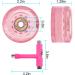 Nezylaf 8 Pack 32x58mm 82A Roller Skate Wheels with Glitter Powder + Skate Tool - Pink, Indoor/Outdoor Skate Replacement Accessories - Buy Online on SooperMarket.com