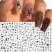 Bad Girls Nail Art Stickers - 3D Self Adhesive Black White Designs for DIY Manicure - Sexy Flower Love Charms for Women and Girls - 8 Sheets - Buy Online on SooperMarket.com