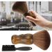 Neck Duster and Black Plastic Brush Fast Cleaning Neck Dust Brush with Nylon Bristles and Wooden Handle Neck Hair Cleaning Brush with Stand Up Base Practical Barber Accessories for Hair Cutting - Buy Online on SooperMarket.com