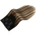 Moresoo Balayage Clip in Hair Extensions - Natural Black to Dark Brown with Golden Blonde - 18 Inch 7 Piece/120g #1B/4/14 - Buy Online on SooperMarket.com