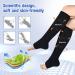 Bropite Zipper Compression Socks- 2 Pairs Calf Knee 15-20 mmHg Open Toe for Running Nurses Pregnancy - Black/Nude S-M - Buy Online on SooperMarket.com