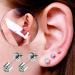 2Pcs Disposable Aseptic Ear Piercing Kit with Built-in Silver 4mm Ear Studs - Buy Online on SooperMarket.com