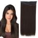 prinfantasy Hair Extensions with Adjustable Size Hair Piece Straight Hairpieces for Women Dark Brown Hair Pieces Silky Straight Nail Tip Keratin Utips Hair Extension 22" MW185 GBMW185 22 Inch