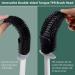 Hibbent 3 Pack Silicone Toilet Bowl Brush Set with Ventilated Holder - Grey | Bathroom Deep Cleaning Kit for Flexible Scrubbing - Toilet Scrubber - Buy Online on SooperMarket.com