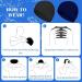Buy 2-Pack Elastic Bath Caps for Adults | Comfortable Unisex Swimming Caps with Ear Protection - Dark Blue & Black - Buy Online on SooperMarket.com