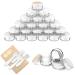 24 pieces of jaws pamiyo 10 ml of empty can clear crucible cream can empty transparent crucible tap with screw cap trip potty pot set for lotion cream mini candles cosmetics) 10ml white