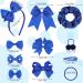 48Pcs Royal Blue Girls School Hair Accessories Kit - Bow Clips, Headband, Ponytail Holder, Elastics Bands, Ribbon Barrettes - Birthday Gift (Rblue) - Buy Online on SooperMarket.com