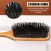 olelo Natural Wooden Paddle Hair Brush - Eco-Friendly Beech Scalp Massage Brush for Thick, Curly, Thin, Long, Short, Wet or Dry Hair - Square Black - Women, Men, Kids - 1 Count - Buy Online on SooperMarket.com