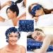 Whaline 4Pcs Body Silk Satin Pillowcase Set with Eye Mask, Scrunchie, and Hair Cap | Starry Dark Blue Sky Theme | Hypoallergenic and Soft Pillow Cover for Hair and Skin - Buy Online on SooperMarket.com
