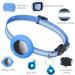 Reflective Airtag Cat Collar with Bell | Waterproof Holder | Breakaway Safety Buckle | 3/8 Width | Compatible with Apple Airtag - Blue - Buy Online on SooperMarket.com