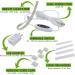 Madam Sew 12 Sewing Machine USB LED Light Strip - Clean White Lights for Brother, Janome, Babylock, Pfaff - Dimmable Strip Light with 98 Power Cord - Buy Online on SooperMarket.com