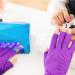Quesuc 3 Pairs UV Shield Glove Gel Manicures Glove Anti UV Fingerless Gloves Protect Hands from UV Light Lamp Manicure Dryer (Black Purple White) - Buy Online on SooperMarket.com