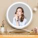 Gvnkvn Vanity Mirror with Lights - 18 Lighted Makeup Mirror with 3 Color Modes and Touch Control - Oval LED Makeup Mirror for Bedroom - 360 Adjustable White - 18x18 - Buy Online on SooperMarket.com