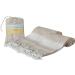 2-Piece Set: 100% Cotton Beach Towel with Beach Bag - Oversized 39x71 Towels for Adults - Quick Dry Sand Towels - Travel Beach Towel - Beige - Buy Online on SooperMarket.com