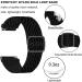 Adjustable Elastic Band for Amazfit Watches | Soft Stretch Nylon Loop Bracelet Strap Replacement in Black - Buy Online on SooperMarket.com