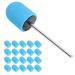 Nail Sanding Drill Bit 0.5 X 0.7in Easy To Store High Strength Nail Polishing Sanding Head Fine Sandpaper with Shaft for Grinding(blue)