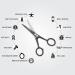 STONLI 4.5 Beard & Moustache Scissors - Stainless Steel Trimming Scissors for Nose, Eyebrows & Ear Hair (Black) - Buy Online on SooperMarket.com