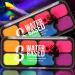 8 Colors Glow In The Dark Face & Body Paint - Neon Fluorescent Makeup for Halloween Parties & Costumes - Water Based UV Blacklight Paint - Buy Online on SooperMarket.com