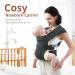 MOMTORY Newborn Baby Carrier | Cozy Wrap with Hook&Loop | Adjustable & Soft Fabric | Deep Grey - Buy Online on SooperMarket.com