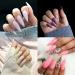 Noverlife 1200PCS C Curved Long Stiletto French False Nail Tips | 10 Sizes Half Cover Acrylic Claw Nails | Nail Art Fingernail Tips for Salon DIY | Clear & Natural - Buy Online on SooperMarket.com