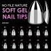 Short Almond Soft Gel Nail Tips - 600PCS Pre Buff Full Cover Half Matte Clear Fake Nails | Melous - Buy Online on SooperMarket.com