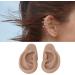 Silicone Ear Model Reusable Practice Experience Artificial Ear Model Easy to Wear for Ear Piercing (Dark Skin Color) - Buy Online on SooperMarket.com